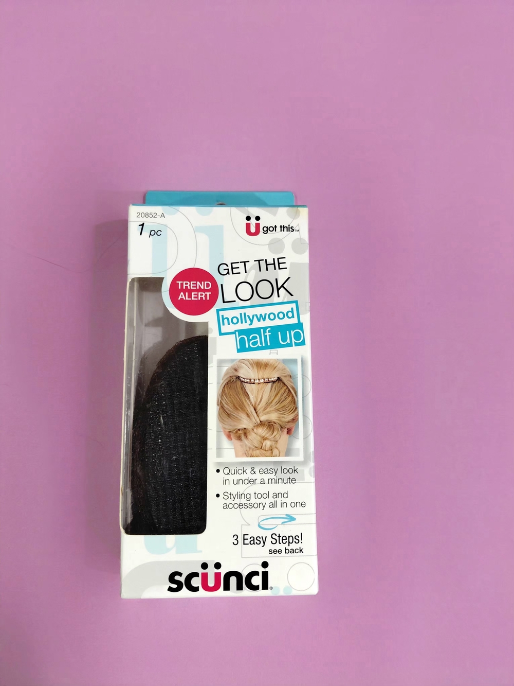scunci Hollywood Half Up Hair Styling Tool - Black